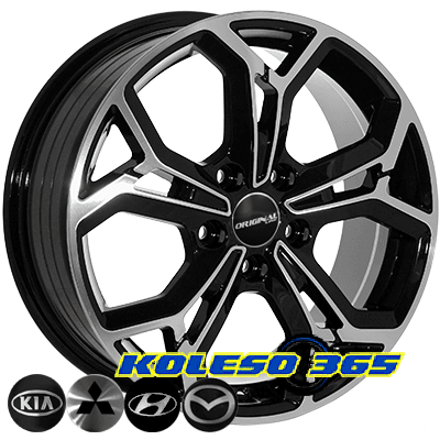 ZF FE190 6.5x16 5x114.3 ET42.5 DIA67.1 Черный с алмазной механической обработкой лицевой поверхности