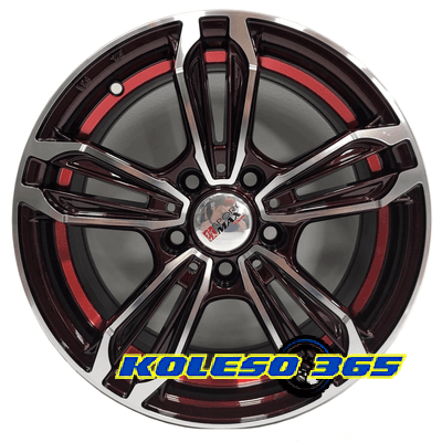 Sportmax Racing SR-3356 7.5x17 5x112 ET42 DIA0 Темно вишневый с полированными спицами