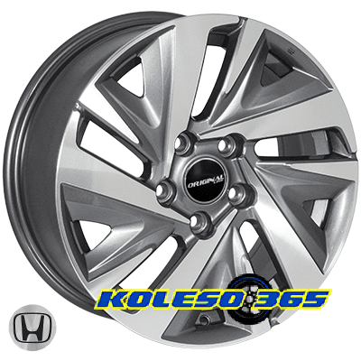JH A1387 7x16 5x114.3 ET45 DIA64.1 Grey Polished (Темно-серый с полированной лицевой частью)