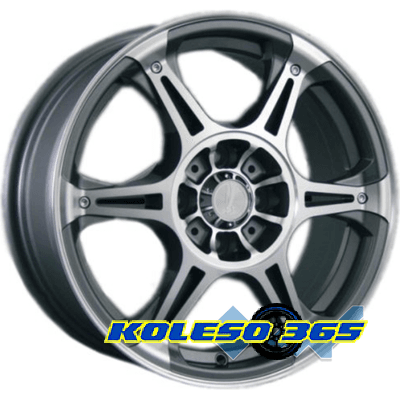 Lawu LW-229 6.5x15 4x108 ET35 DIA67.1 Серый, полированные спицы и обод
