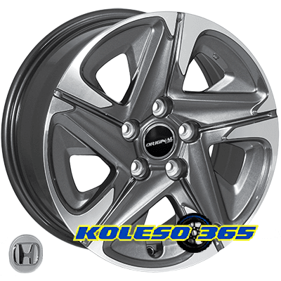 JH H669 7x16 5x114.3 ET45 DIA64.1 Gun metal full polish (Темно-серый с полированным ободом)