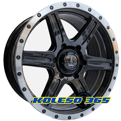 Voin Yukon 6 8.5x18 6x120 ET33 DIA67.1 Черный с полированным ободом