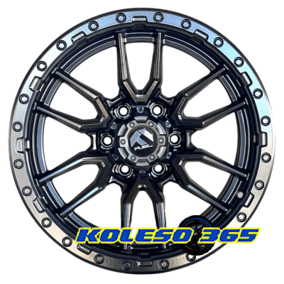 Off Road Wheels FBX109-7 9x17 6x139.7 ET0 DIA110.1 Black Matt (Черный матовый)