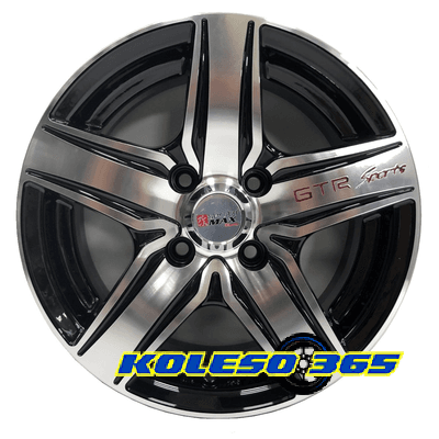 Sportmax Racing SR-3111Z 7x16 5x114.3 ET42 DIA67.1 Черный с полированными спицами и красной надписью