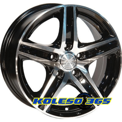 Zorat Wheels 610 5.5x13 4x98 ET25 DIA58.6 Black polished (Черный с полированной лицевой частью)