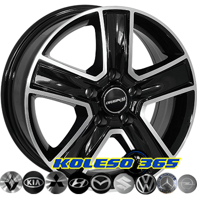 Zorat Wheels BK473 6.5x16 5x160 ET60 DIA65.1 Black polished (Черный с полированной лицевой частью)