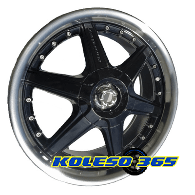 Kyowa Racing KR-207 7x16 4x108 ET25 DIA73.1 Black Polished (Черный полированный обод)