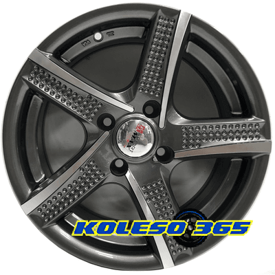 Sportmax Racing SR-3263 6.5x15 4x108 ET25 DIA0 Grey Polished (Темно-серый с полированной лицевой частью)