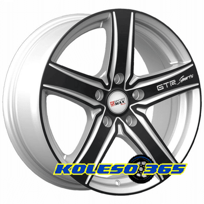Sportmax Racing SR-3111Z 6.5x15 5x114.3 ET38 DIA67.1 Чёрный обод, спица белая с чёрной полосой в середине и чёрной окантовкой